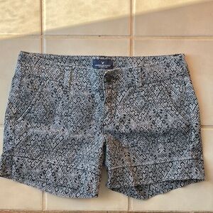 American Eagle Outfitters Geometric Black and White Shorts BOHO